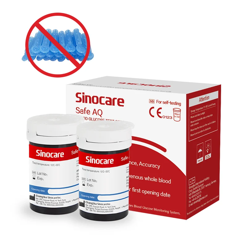[200pcs] Sinocare Glucometer Glucose Test Strips without lancets