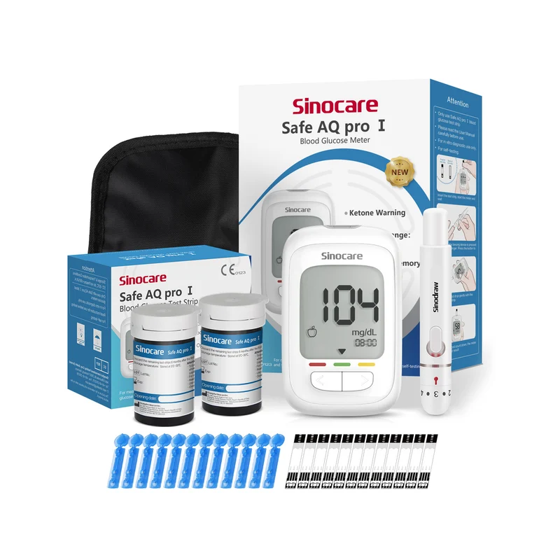 Sinocare Safe AQ proⅠBlood Glucose Meter Glucometer Kit Diabetes Tester Medical Blood Sugar Meter or Only Test Strips Lancets