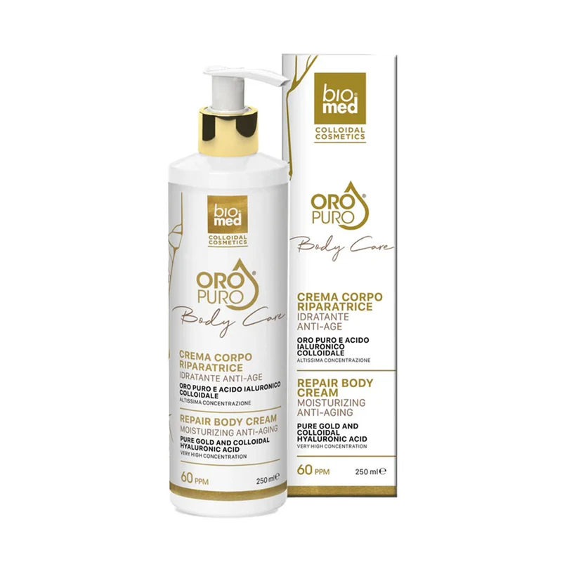 Crema corporal de Oro Puro y Ácido Hialurónico
