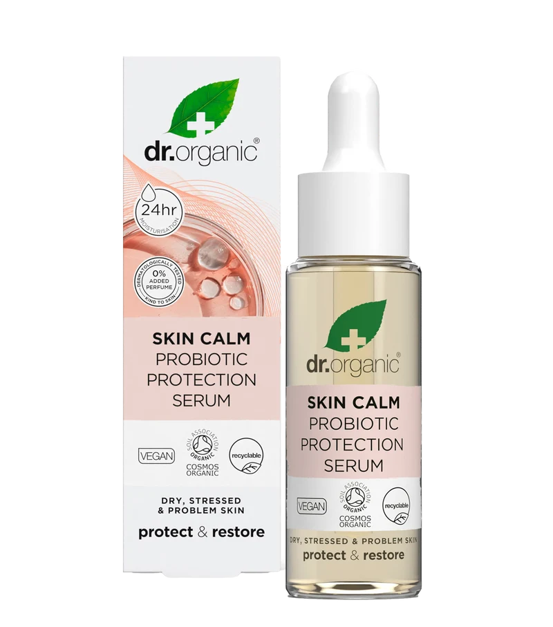 Sérum Protector Probiótico Skin Calm · Dr Organic · 30 ml