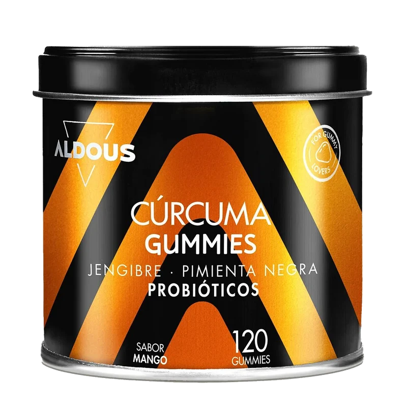 Cúrcuma con Probióticos Gummies · Aldous Bio · 120 gummies
