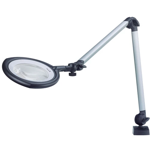 Waldmann TEVISIO® LED Magnifying Luminaire, Dimmable, 3.5d+8d, 31" Reach, Clamp, 113713000-00805255