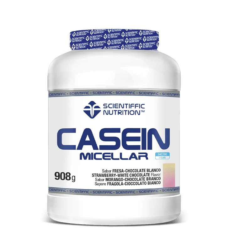 Casein Micellar: Sabor Fresa-Chocolate Blanco · Scientiffic Nutrition · 908 gramos