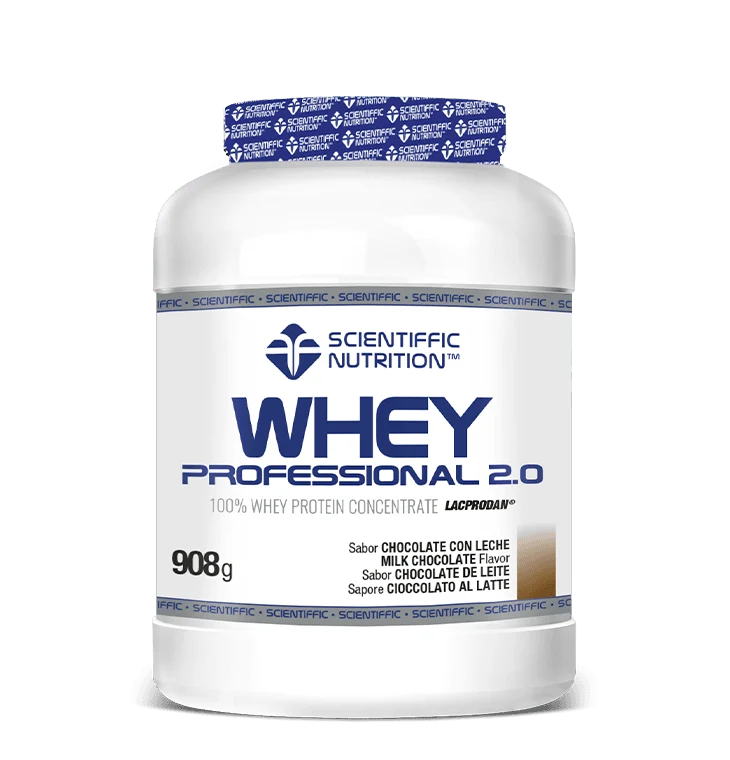 Whey Professional 2.0 Whey Protein: Sabor Chocolate con Leche · Scientiffic Nutrition · 908 gramos