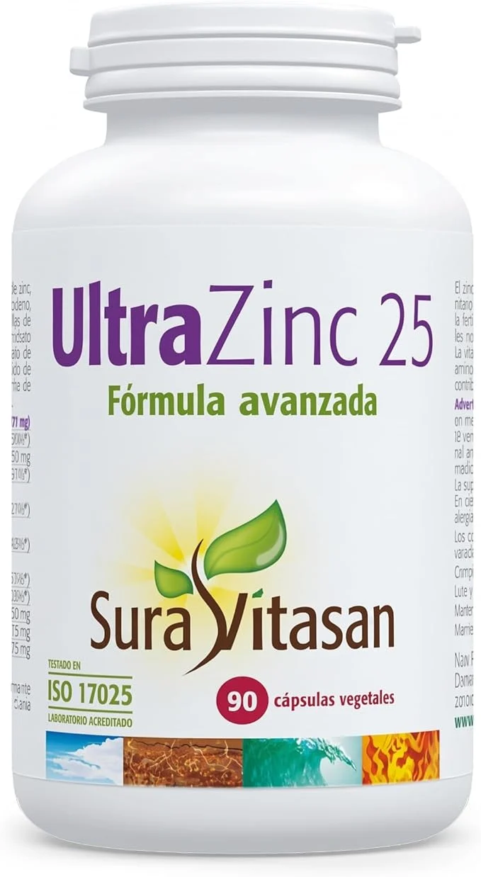 Ultra Zinc 25 mg · Sura Vitasan · 90 cápsulas