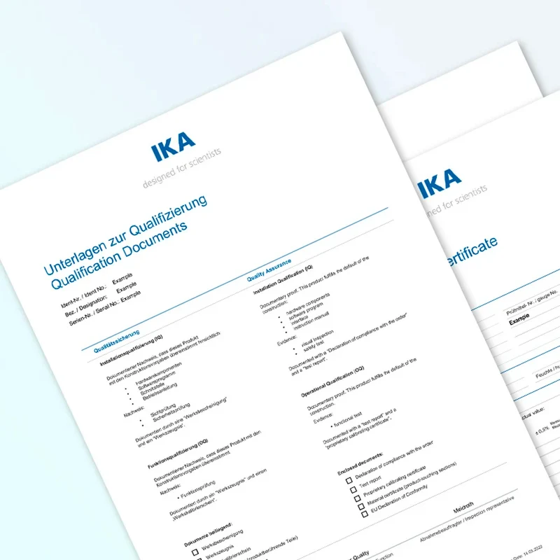 IKA® IQ/QQ Dcuments for qualificatin ANA, 10006578