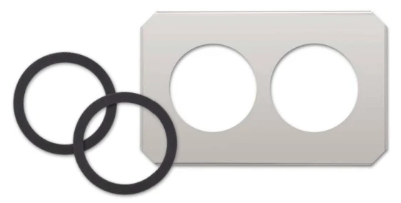 Stainless Steel Two Hole Beaker Cover for Elmasonic® 60 Series, 207 093 0000