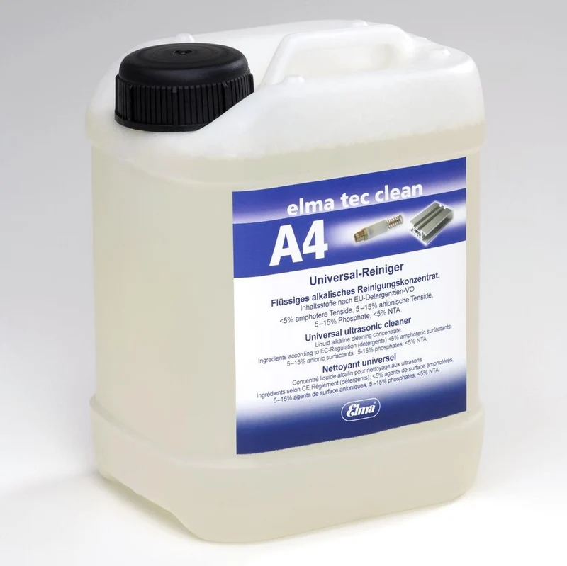 Elmasonic® TEC Clean A4 (Alkaline Degreaser) Solution, 10 liter / 2.64gal., 800 0131