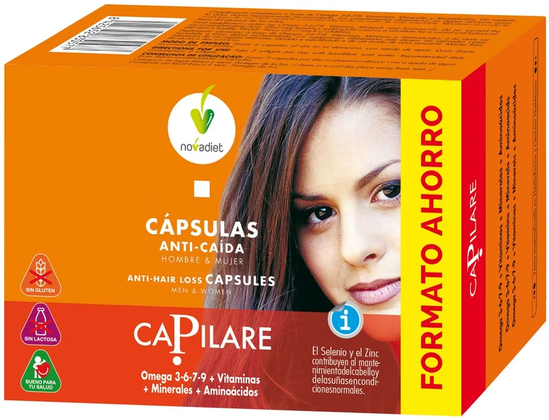 Capilare Anti-caída - Formato Ahorro · Nova Diet · 120 cápsulas