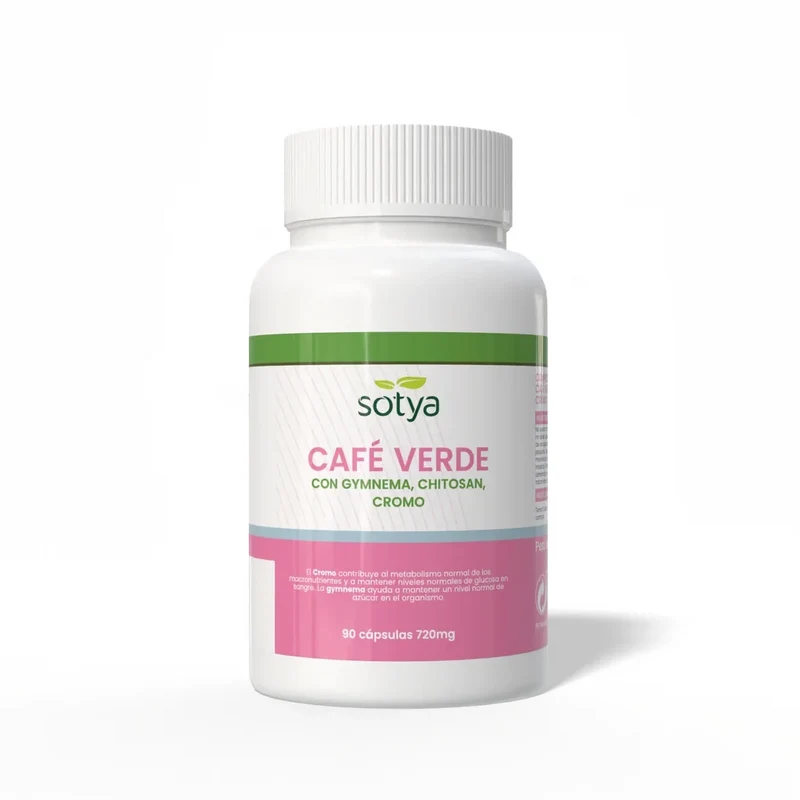 Café Verde con Gymnema, Chitosán y Cromo · Sotya · 90 cápsulas