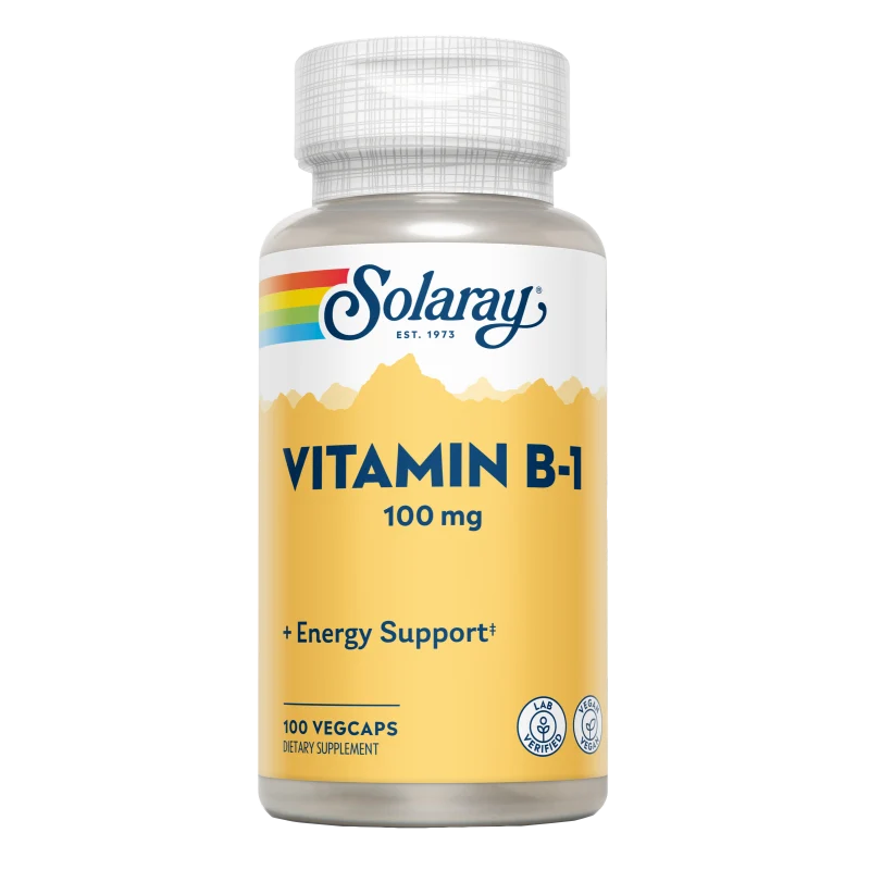 Vitamina B1 100 mg · Solaray · 100 cápsulas