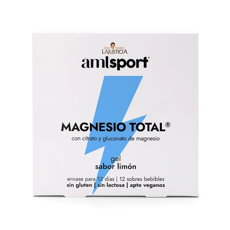 Magnesio Total Limón AMLSport · Ana Maria LaJusticia · 12 sobres