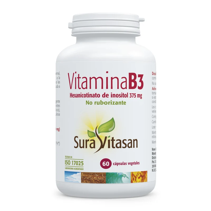 Vitamina B3 No Ruborizante · Sura Vitasan · 60 cápsulas