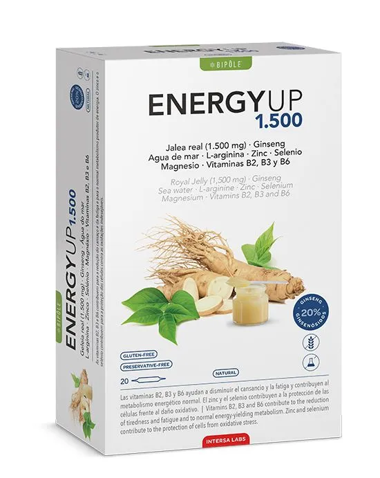 Energy Up 1.500 · Dietéticos Intersa · 20 ampollas