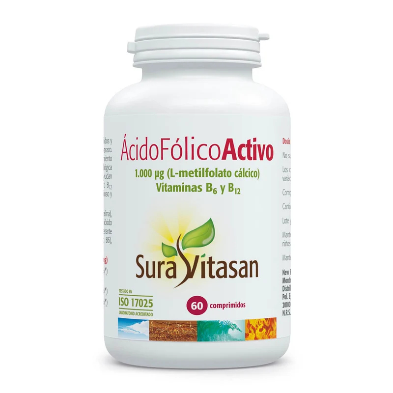 Ácido Fólico Activo · Sura Vitasan · 60 comprimidos