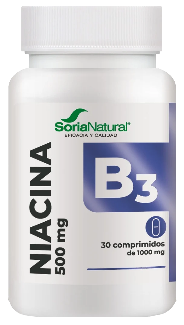 Niacina (Vitamina B3) - Liberación Sostenida · Soria Natural · 30 comprimidos