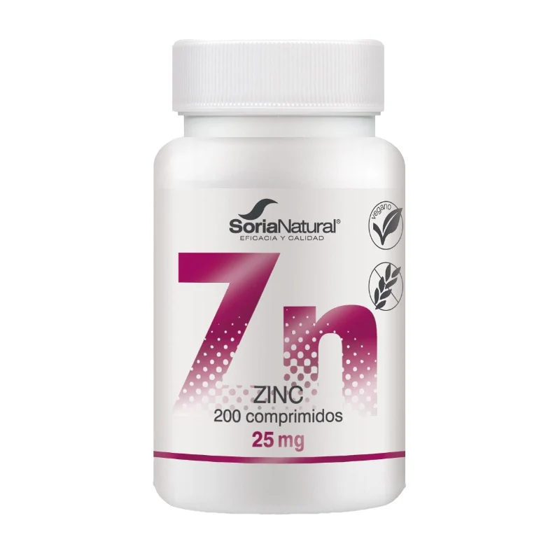 Zinc - Liberación Sostenida · Soria Natural · 200 comprimidos