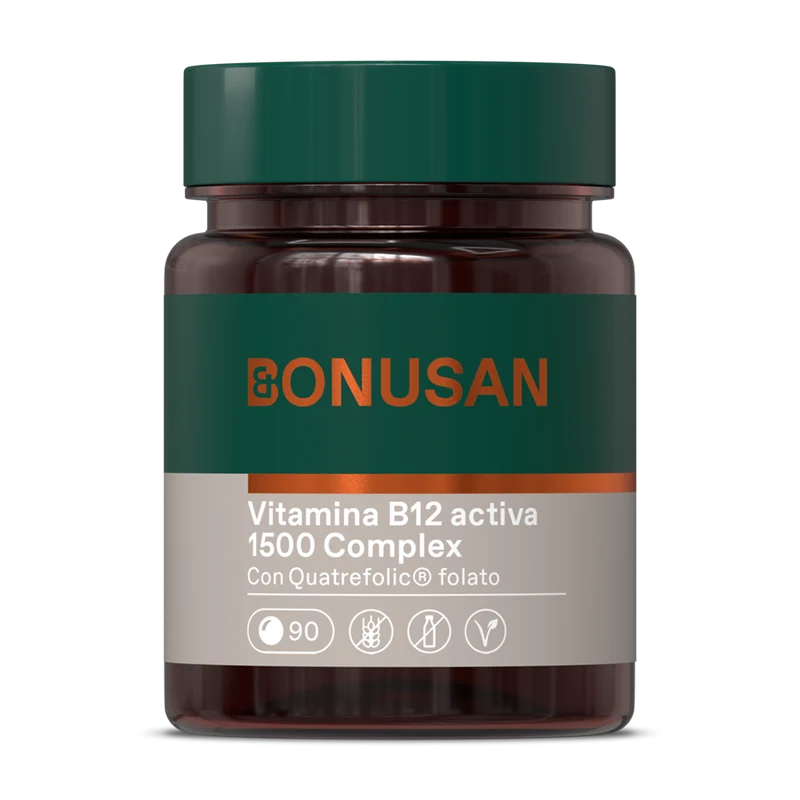 Vitamina B12 activa 1500 Complex · Bonusan · 90 comprimidos