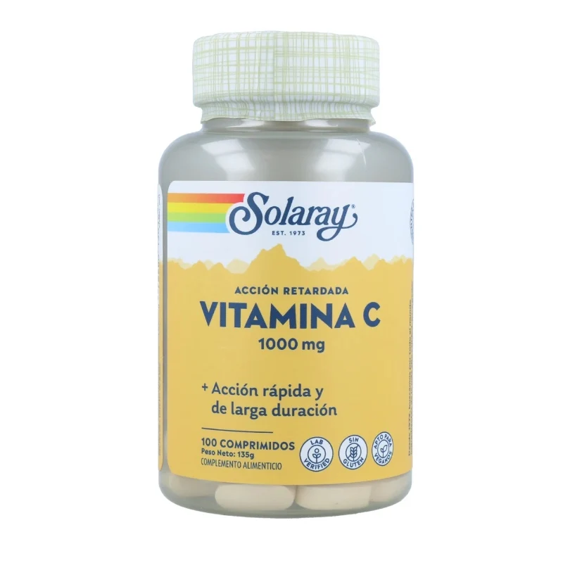 Vitamina C 1.000 mg - Acción Retardada · Solaray · 100 comprimidos