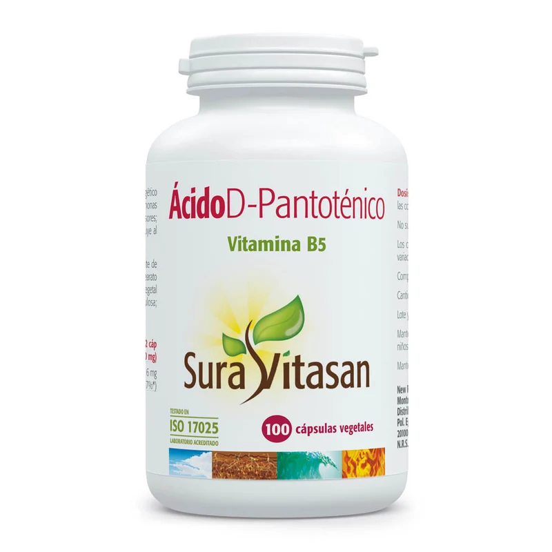Ácido D-Pantoténico · Sura Vitasan · 100 cápsulas
