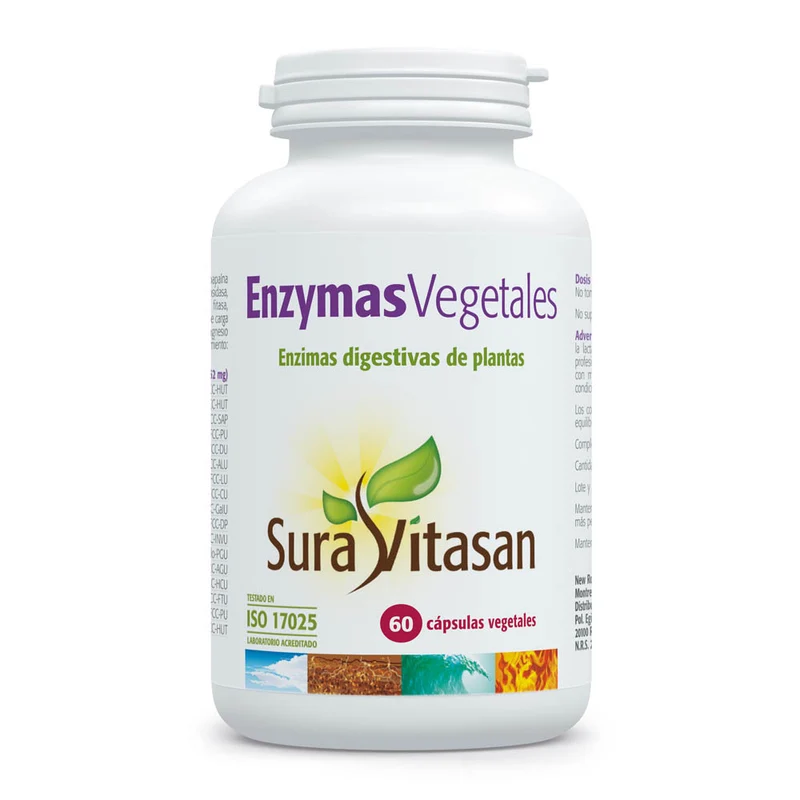 Enzymas Vegetales · Sura Vitasan · 60 cápsulas