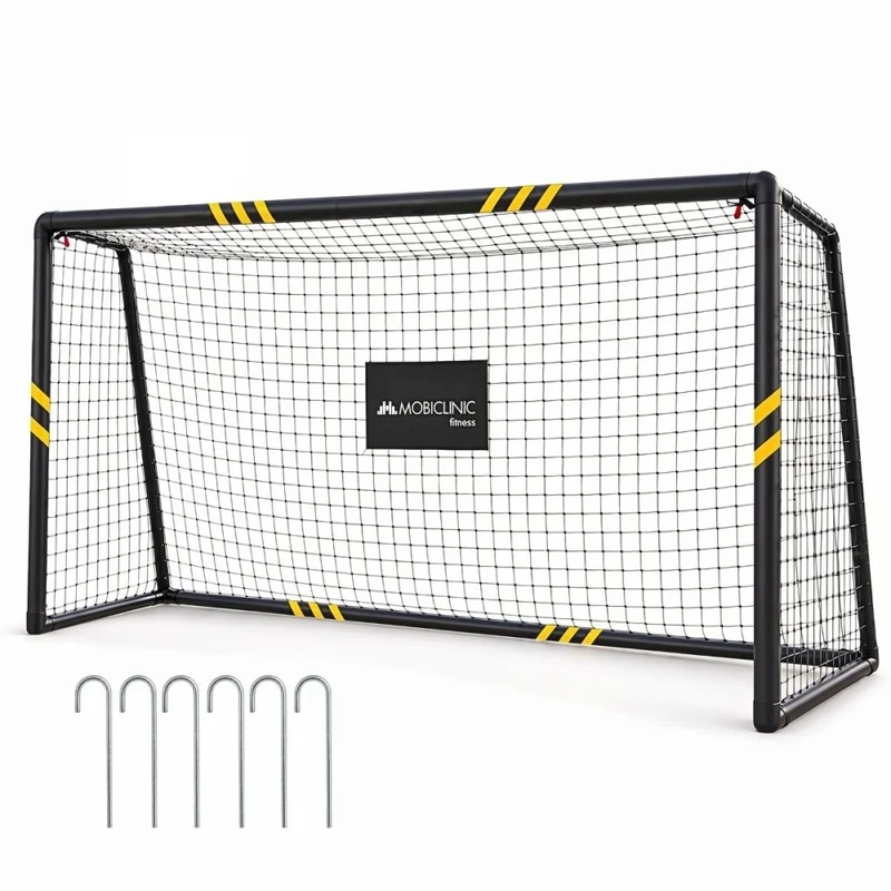 Portería de fútbol | 240 x 160 x 85 cm | Red con cuerda tensora | Protección acolchada | Acero | Benji | Mobiclinic