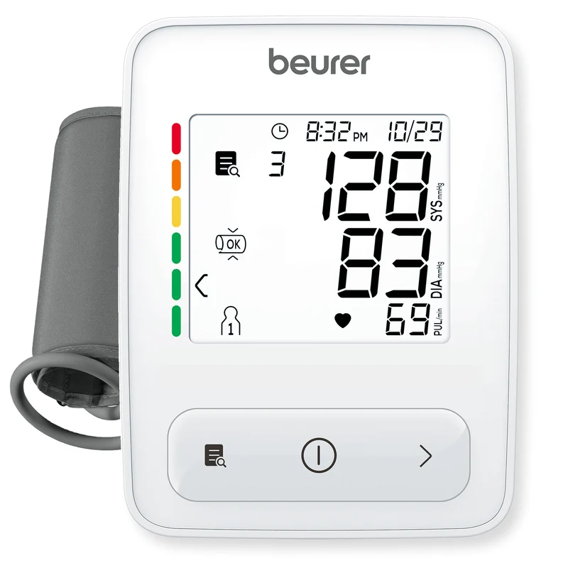 Automatic Upper Arm Blood Pressure Monitor | Digital BP Cuff with Memory