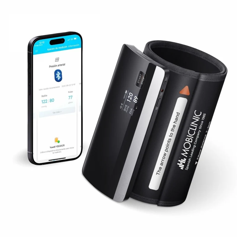 Tensiómetro de brazo | Bluetooth y APP | Guía por voz | Memoria | Detección de errores | USB | Cardiomed | Mobiclinic