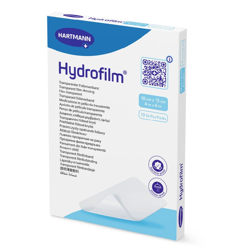 Hartmann Hydrofilm 10 x 15cm 50's – Transparent Adhesive Wound Dressing