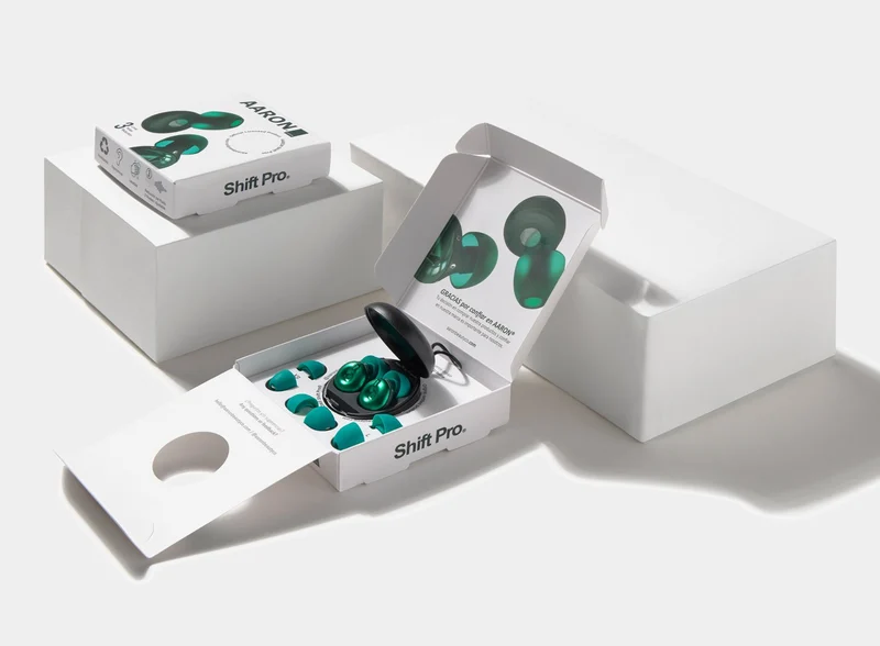 Tapones para los oídos reutilizables AARON® ShiftPro® (Evergreen)
