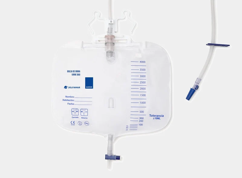 Bolsa de orina AARON® 2000 ml estéril con VAR y válvula de salida 5 unidades.