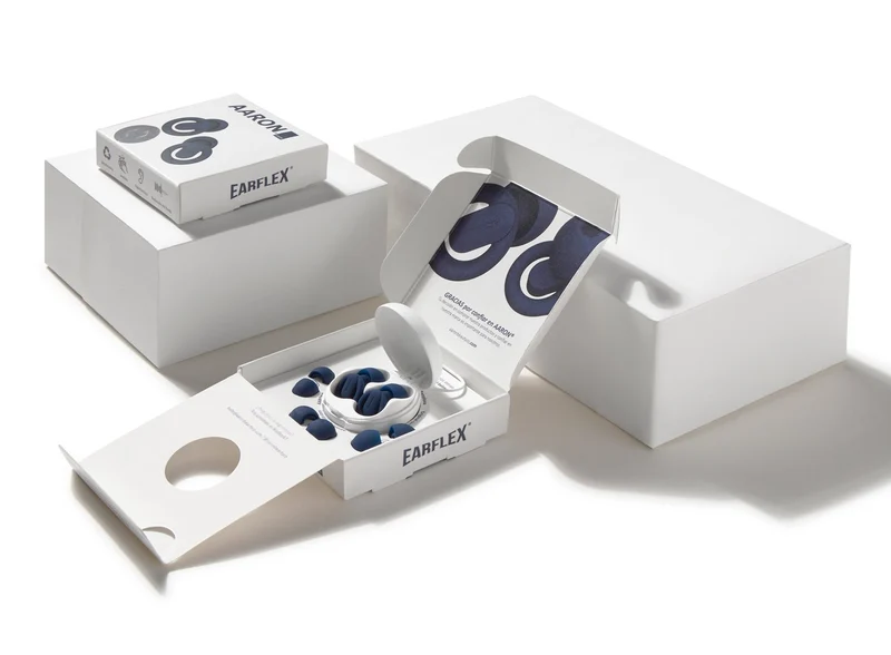 Tapones para los oídos reutilizables AARON® EARFLEX® Midnight Blue