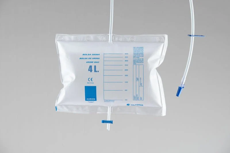 Bolsa de orina 4 litros 4000ml con válvula de vaciado. 5 unidades