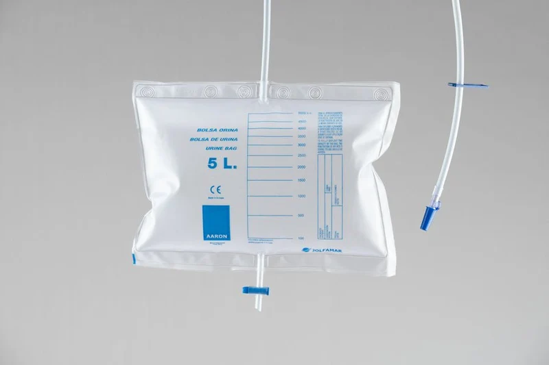 Bolsa de orina 5 litros 5000ml. Paquete 5 unidades