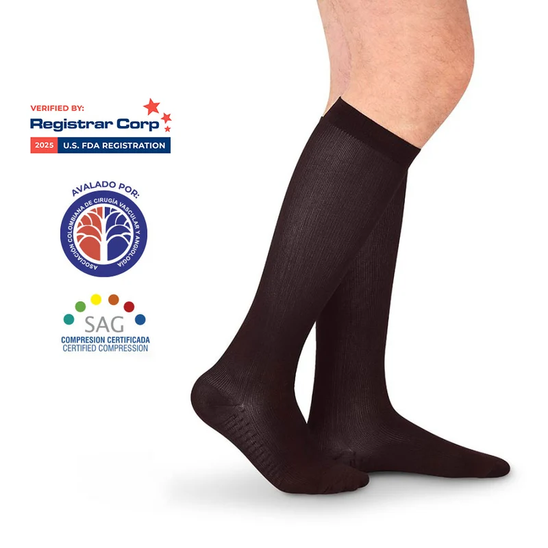 Calcetin Alta Compresion 20-30 mmHg