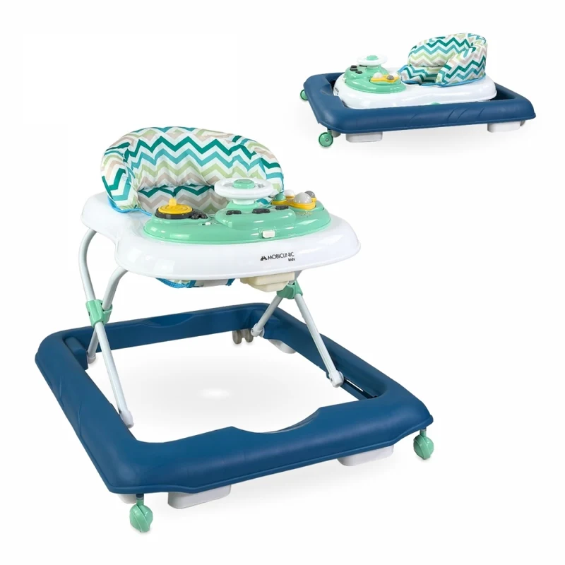 Caminador de bebé | Ajustable en 3 alturas | Plegable | Luces y Música | Juguetes | Rayo | Multicolor | Mobiclinic