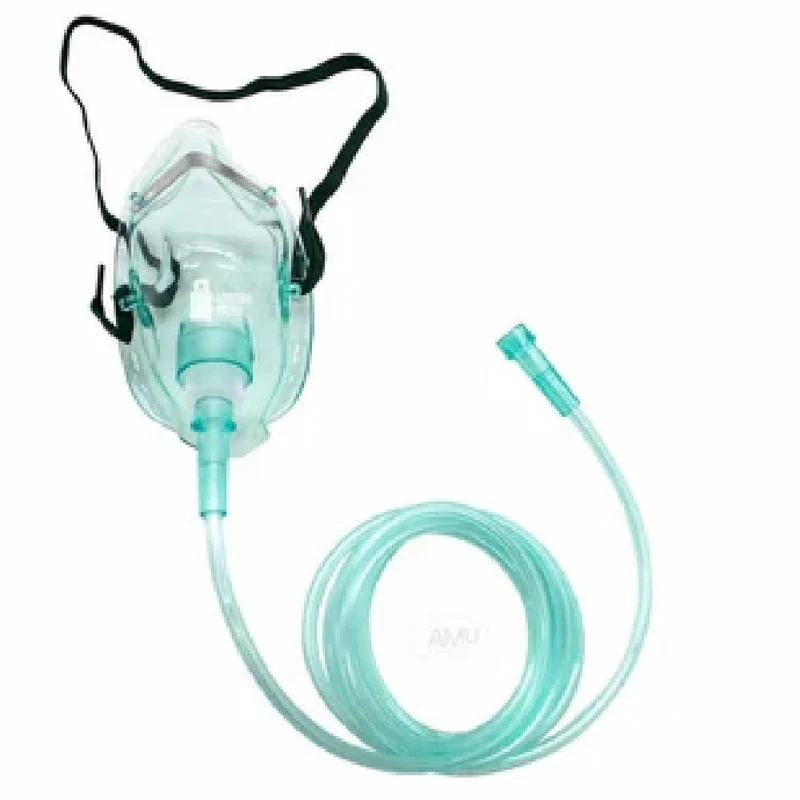 SMD Oxygen Mask with Tubing – Large Size Sterile Disposable Oxygen Delivery Mask for Adults