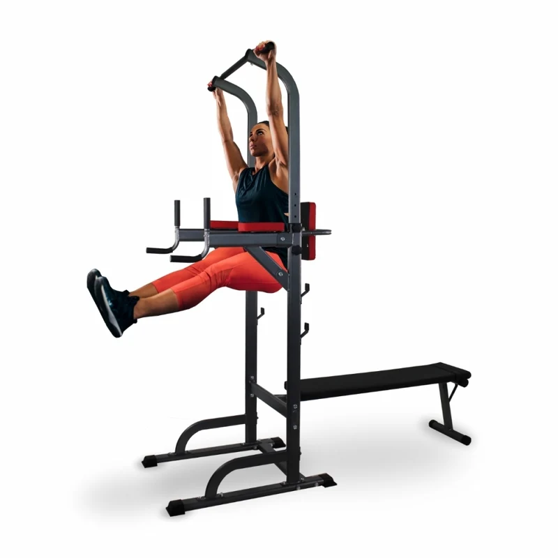 Estación de musculación | 2 en 1 | Multifuncional | Máx 250kg | Altura ajustable | Plegable | Reclinable | DOMIFIT | Mobiclinic