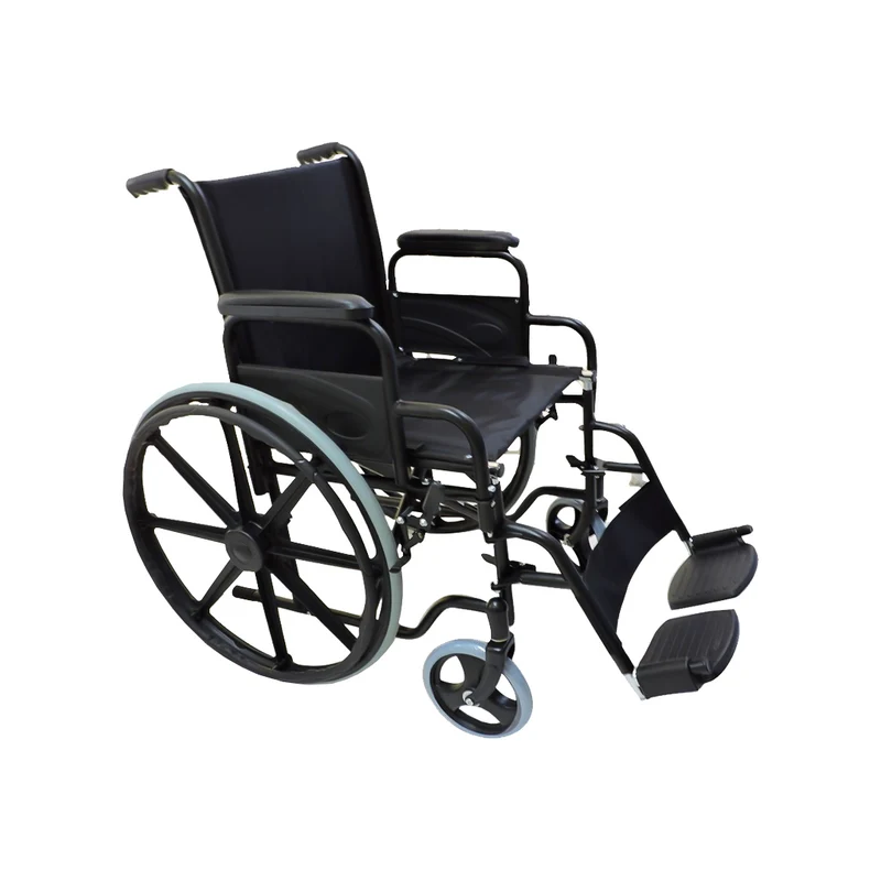 Silla de Ruedas Estándar Negra - Tapicería en Lona