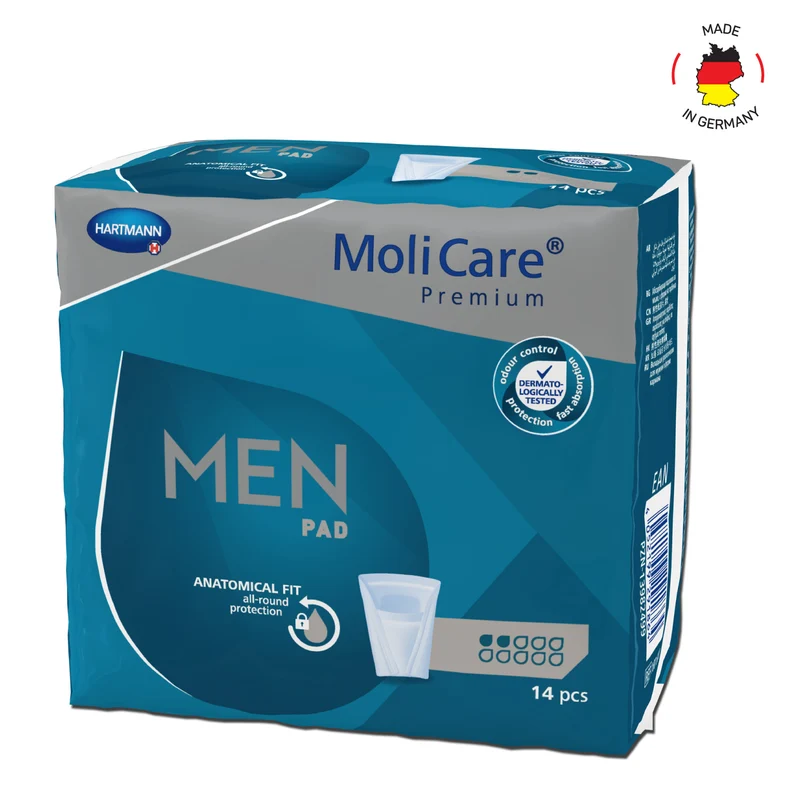 Adult Pouch Pad, MoliCare Premium Men Pad, Pouch Pad for men with light Incontinence, 2 drops, 14 pieces / pack