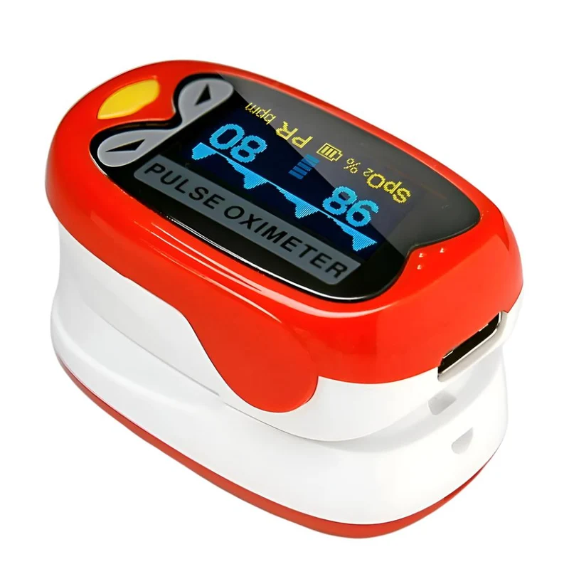 Pulsioxímetro para niños | Onda pletismográfica | Pantalla OLED | Diseño con forma de pájaro | Seguro y fiable | Mobiclinic