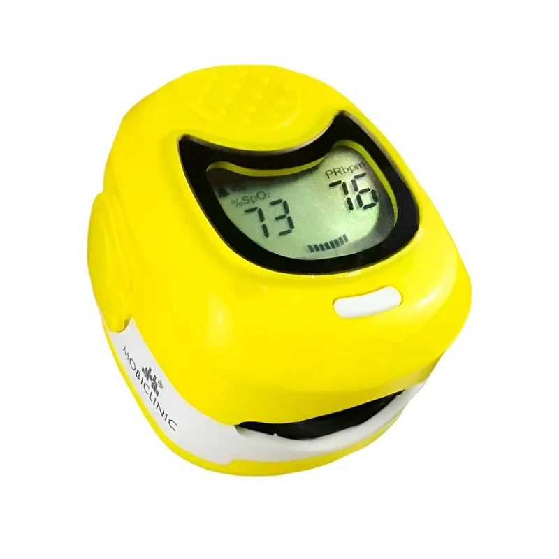 Pulsioxímetro de dedo | Pantalla LCD | Frecuencia cardiaca y gráfico de barras | Pediátrico | PX-03 | Mobiclinic
