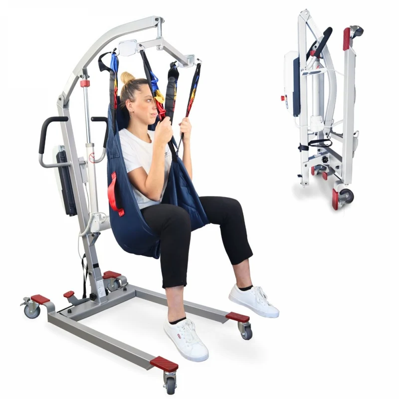 Grúa eléctrica | Incluye arnés 4 ganchos | Estructura ya montada (SIN herramientas) | 180 kg | Fortuna | Mobiclinic