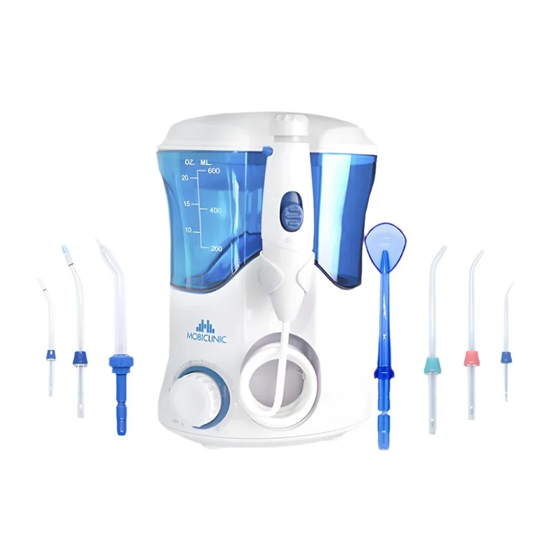 Irrigador dental familiar ID-01 | 7 cabezales funcionales | Depósito 600 ml | Mobiclinic