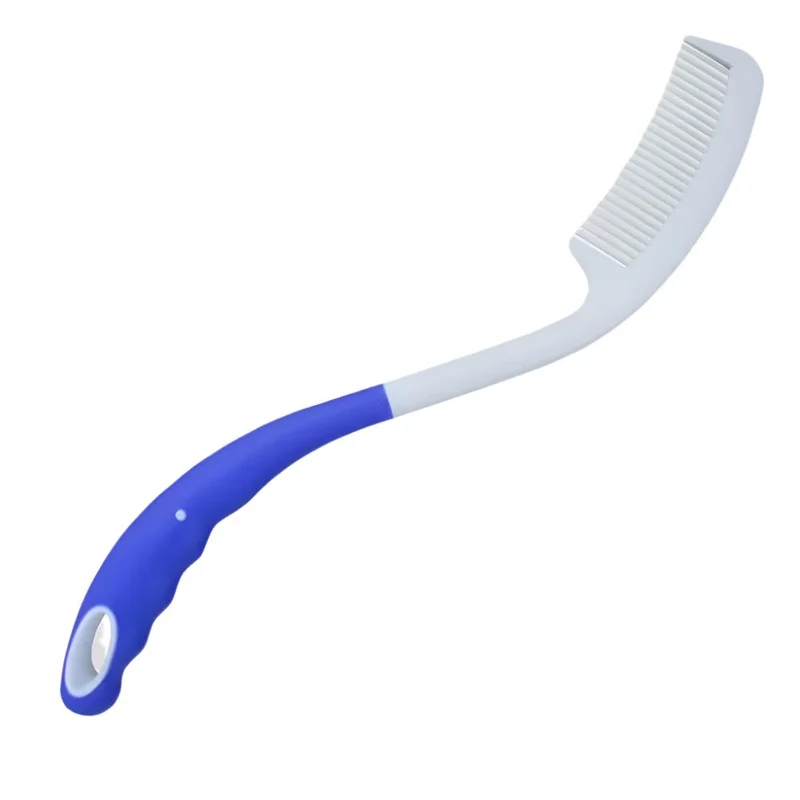 Peine con mango largo | Azul y blanco |