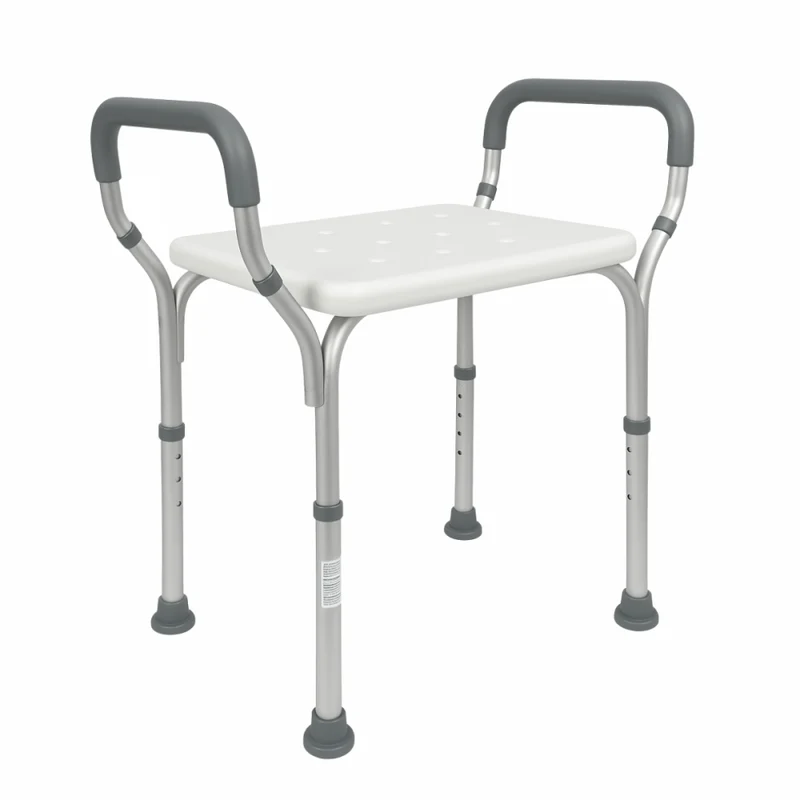 Silla para baño | Aluminio | PVC | Altura regulable | Reposabrazos | Acueducto | Mobiclinic