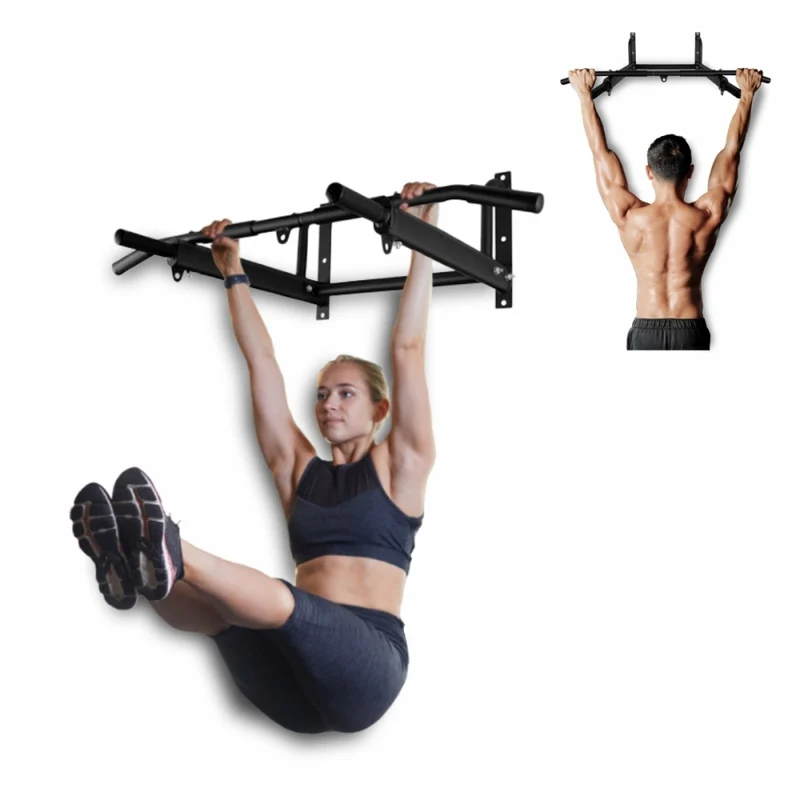 Barra de dominadas pared | Con enganches para accesorios | Incluye kit de anclaje | Hasta 250kg | Modelo K2 | Mobiclinic