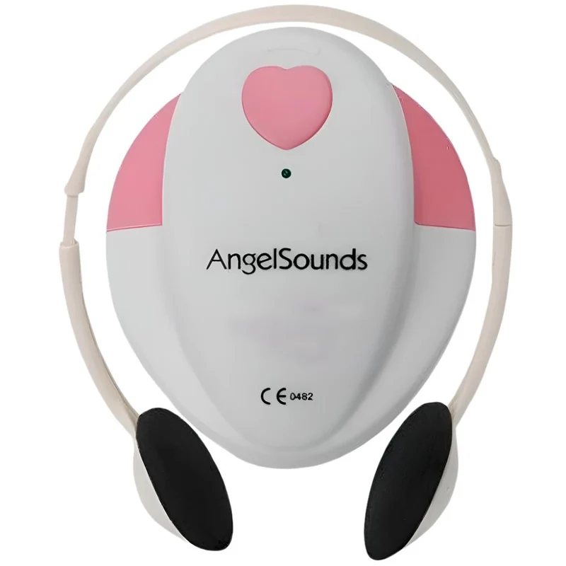 Detector fetal | Capacidad sonora | Seguro | Incluye cable de audio | Portátil | Sencillo | Rosa | AngelSounds | Mobiclinic