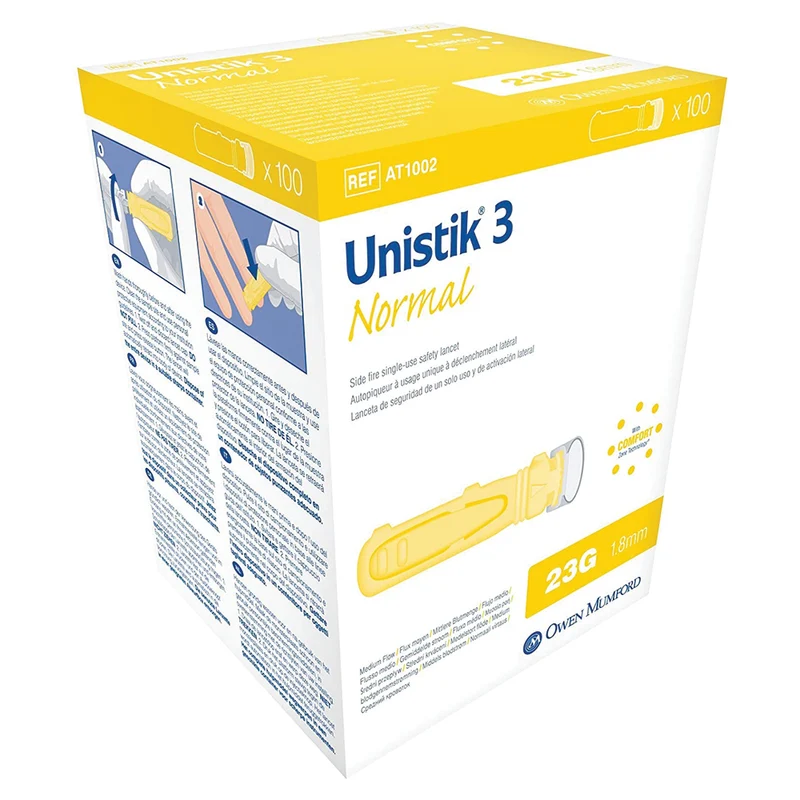 Unistik 3 100's Normal Lancets