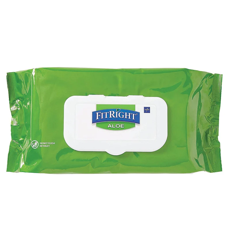 FitRight Aloe Adult Scented 68 Wipes, 1 Pack